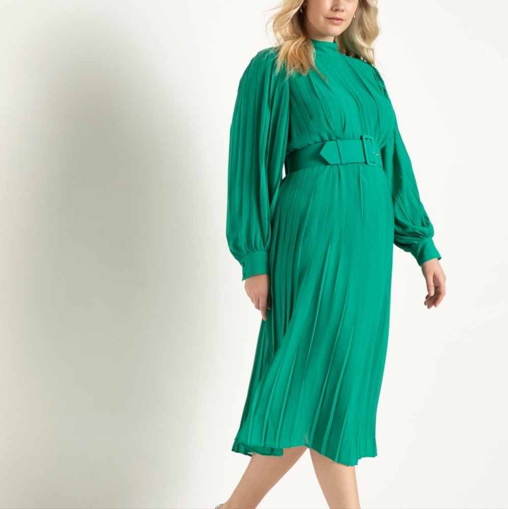 🚨 LAST CHANCE 🚨 Pleated Dress with Belt